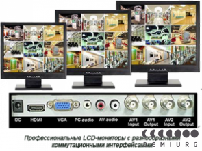 Мониторы для видеонаблюдения. 