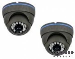 Видеокамера цветная купольная антивандальная AV-V801CMF-IR(grey) 800 ТВЛ с ИК подсветкой